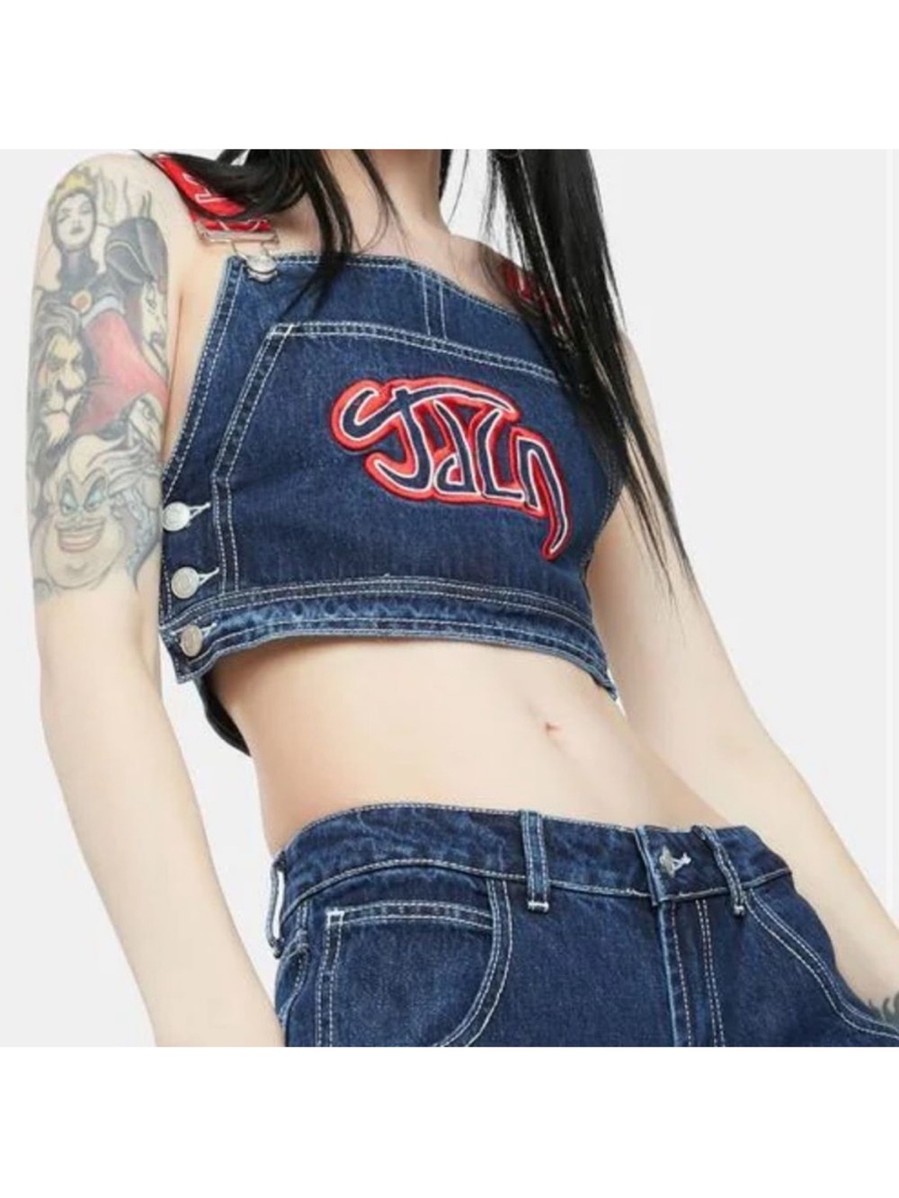 JADED LONDON “DUNGAREE” CROP TOP